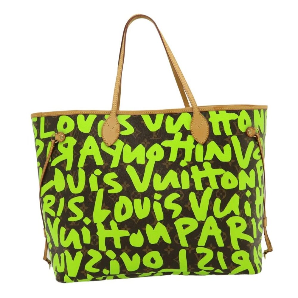LOUIS VUITTON Monogram Graffiti Neverfull GM Tote Bag Vert M93703 LV Auth 29... - Picture 3 of 15